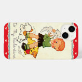  Victoriaans Valentijnsdag jongen, katten en honde Case-Mate iPhone Case (Achterkant (horizontaal))