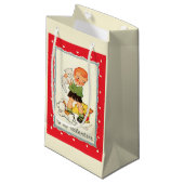  Victoriaans Valentijnsdag jongen, katten en honde Klein Cadeauzakje (Voorkant Gekanteld)