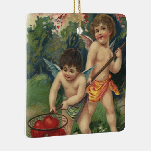 Victoriaans Valentijnsdag, liefdesaanbod Keramisch Ornament (Rechts)