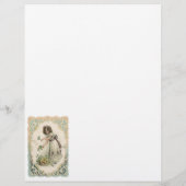  Victoriaans Valentijnsdag, meisje met Rozen Flyer (Achterkant)