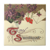 Victoriaans Valentijnsdag voor mijn kind Tegeltje (Voorkant)
