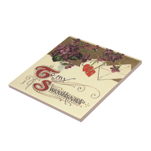 Victoriaans Valentijnsdag voor mijn kind Tegeltje (Zijkant)