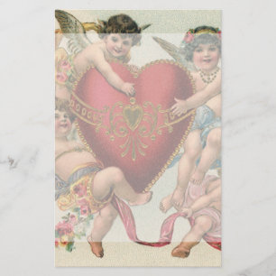  Victoriaans Valentijnse , Cherubs Angels Heart Briefpapier