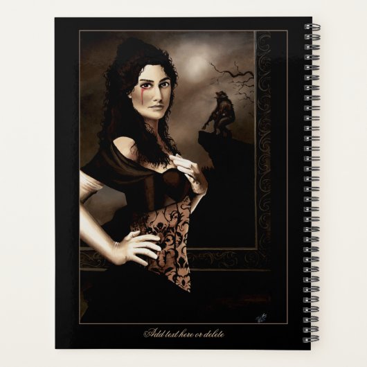 Victoriaans Vampier Weerwolf Planner (Achterkant)