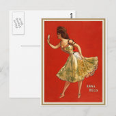 Victoriaans Vaudeville star Anna Held (1899) Briefkaart (Voorkant / Achterkant)
