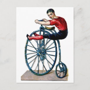 Victoriaans velocipede fiets Acrobat Briefkaart