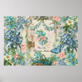 Victoriaans vergeet-me-niet Moederdag Collage Poster (Voorkant)