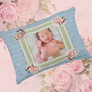 Victoriaans Vervaagde Damask Foto Accent Kussen