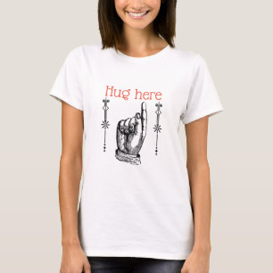 Victoriaans vinger wijzend hand t-shirt