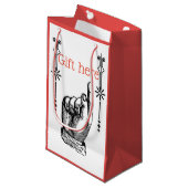 Victoriaans  vingerwijzende handtas met cadeau klein cadeauzakje (Voorkant Gekanteld)