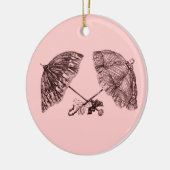 Victoriaans vintage paraplu's keramisch ornament (Links)