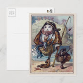 Victoriaans vis Briefkaart (Voorkant / Achterkant)
