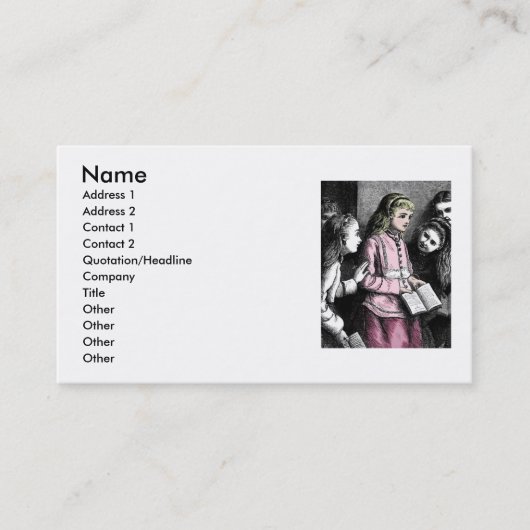 Victoriaans Visitekaartje (Voorkant)