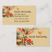  Victoriaans Visitekaartje van Floral (Voorkant / Achterkant)