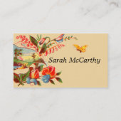  Victoriaans Visitekaartje van Floral (Achterkant)