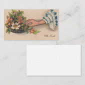 Victoriaans visitekaartjes - Flower Bowl (Voorkant / Achterkant)