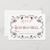  Victoriaans Vlaamse bruiloft RSVP (Voorkant / Achterkant)