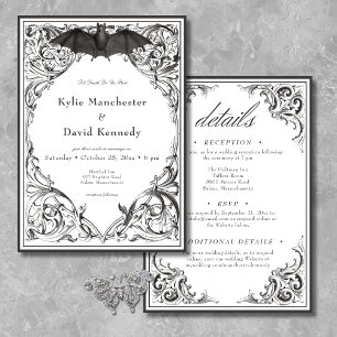 Victoriaans vleermuis tot de dood zwart-wit twee k kaart