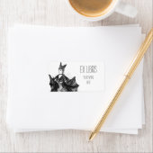  Victoriaans vleermuis vrouw bookplate Etiket (Insitu)