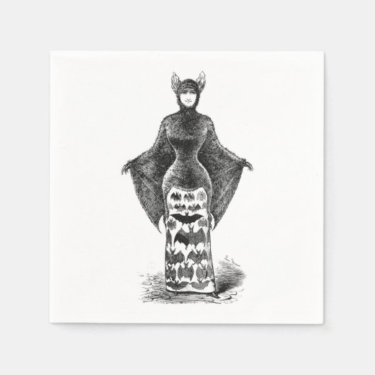  Victoriaans vleermuisvrouw Servetten (Voorkant)