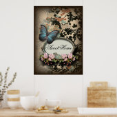 Victoriaans vliegenvlinder poster (Keuken)