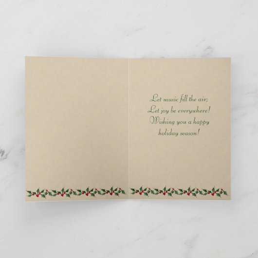 Victoriaans vogel kerst Kaart (Binnen)