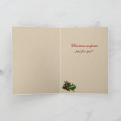 Victoriaans vogel kerst Kaart (Binnen)