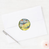 Victoriaans Vogel Kerst stickers (Envelop)