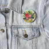 Victoriaans vogelButton Ronde Button 5,7 Cm (In situ)