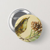 Victoriaans vogelButton Ronde Button 5,7 Cm (Voorkant /achterkant)