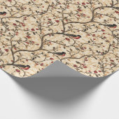Victoriaans vogelinpakpapier cadeaupapier (Hoek)