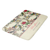 Victoriaans Vogels en Rozen  Patroon Retro Badmat (Gekanteld)