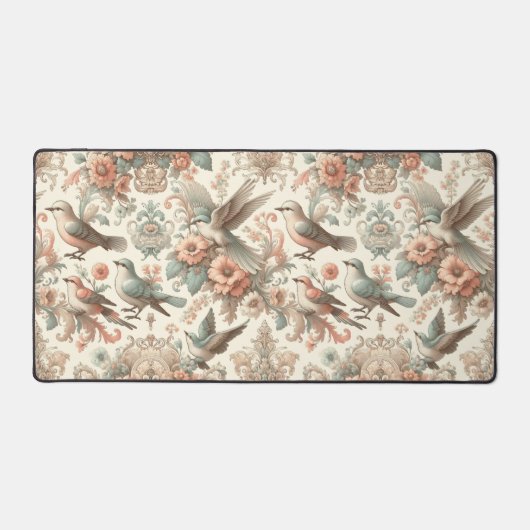 Victoriaans volière: een pasteltuin bureaumat (Voorkant)