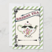 Victoriaans Vrijgezellenfeest Tea Party Kaart (Achterkant)