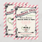  Victoriaans Vrijgezellenfeest Tea Party Kaart (Voorkant / Achterkant)