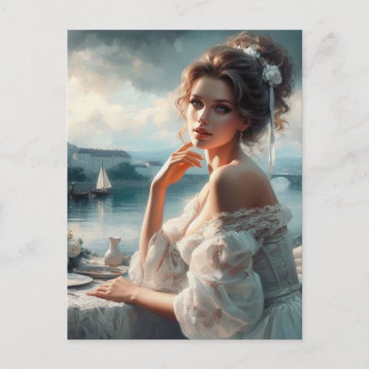 Victoriaans vrouw 2 briefkaart (Voorkant)