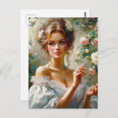 Victoriaans vrouw 3 briefkaart (Voorkant / Achterkant)