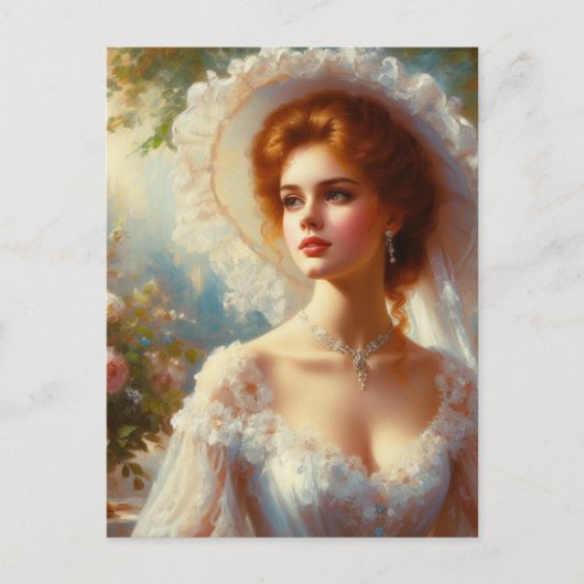 Victoriaans vrouw 5 briefkaart (Voorkant)