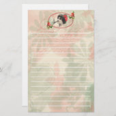 Victoriaans vrouw briefpapier (Voorkant / Achterkant)