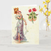 Victoriaans Vrouw en de Rode Kaart van de Nota van (Gele Bloem)