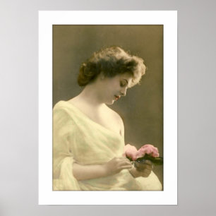 Victoriaans vrouw retrospectief romantisch poster