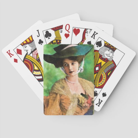 Victoriaans vrouw  speelkaarten (Achterkant)