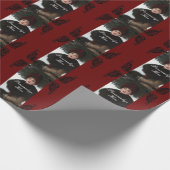 Victoriaans vrouw winterscène portret  cadeaupapier (Hoek)