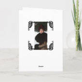 Victoriaans vrouw winterscène portret kaart (Achterkant)