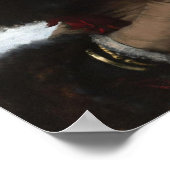 Victoriaans vrouw winterscène portret  poster (Hoek)