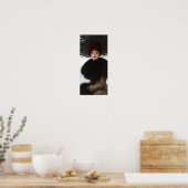 Victoriaans vrouw winterscène portret  poster (Keuken)