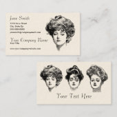 Victoriaans vrouwen visitekaartje (Voorkant / Achterkant)