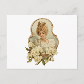 Victoriaans vrouwenportret briefkaart