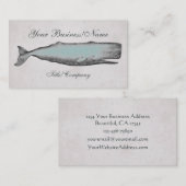  Victoriaans walvis Visitekaartje (Voorkant / Achterkant)