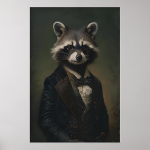Victoriaans Wasbeerportret, Gotische Kunstprint Poster